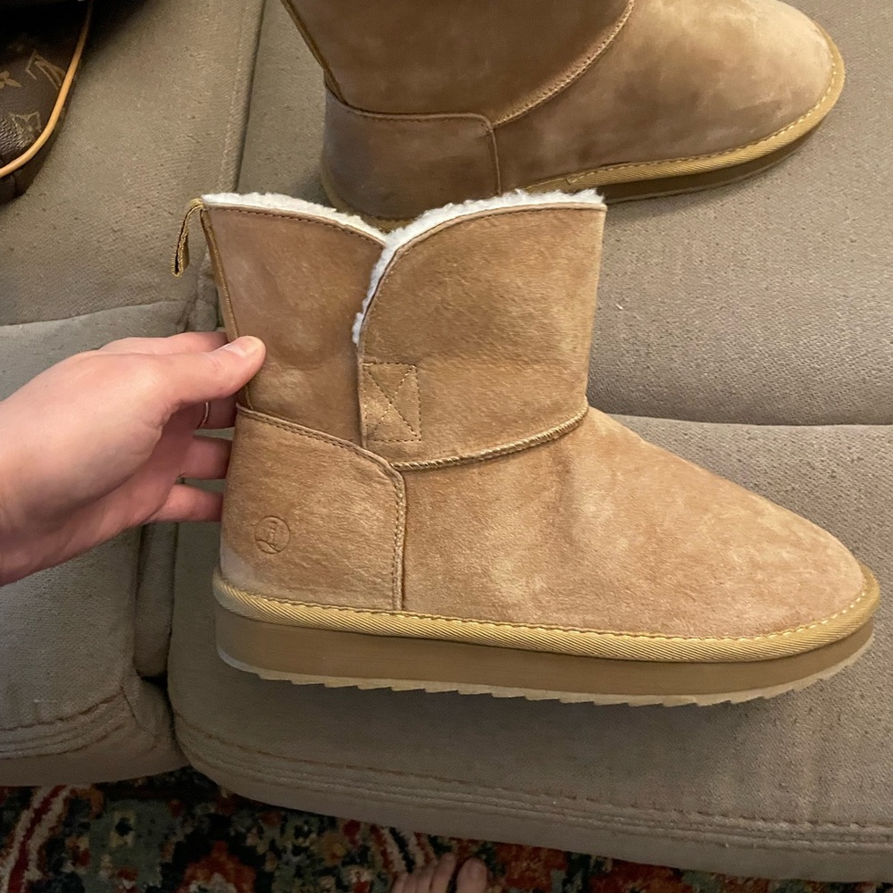 Lands' End Women's Shearling-Lined Boots - Light Brown